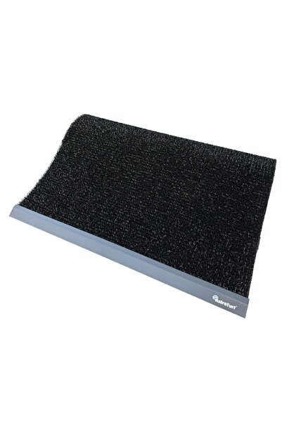 OPTIM DEKO Exterior Entry Mat, Polyethylene, Black, Finnturf with Included Rods, 100x90 cm
