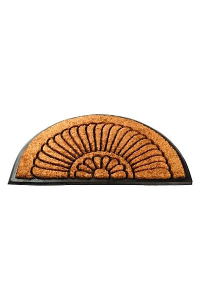 OPTIM DEKO Entrance mat, coconut fiber and rubber, DM 25, 75x45x2 cm, semicircle