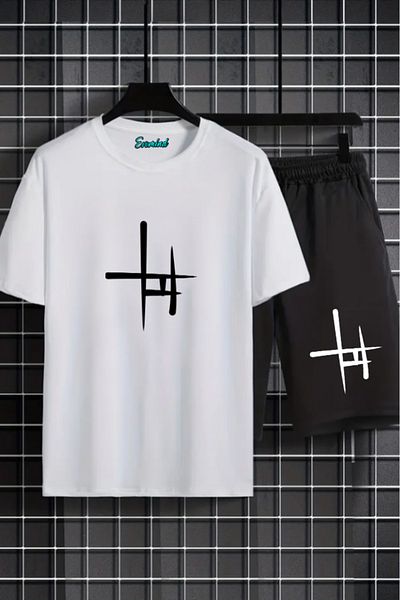 Evomind Plus Printed Unisex Shorts T-Shirt Set