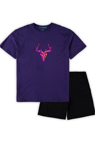 SevMode Σετ μπλουζάκι με στάμπα ελαφιού Unisex