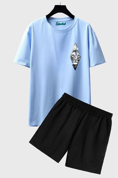 artı4 Lion Printed Unisex Shorts T-Shirt Set