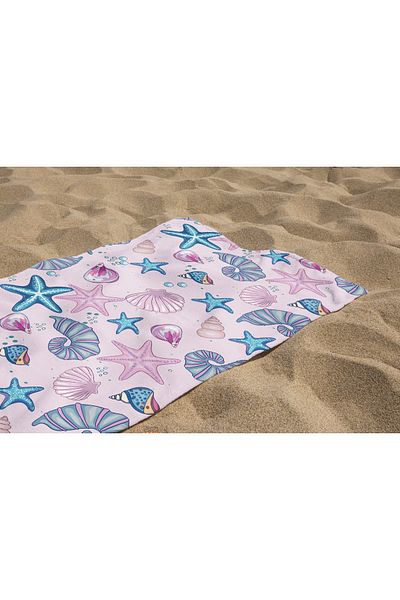 Erays Home Marine Fish Starfish Digital Printed Beach Towel Unisex Beach Towel Sea Towel