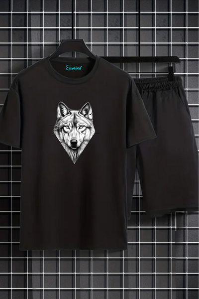 SevMode Σετ μπλουζάκι με στάμπα Wolf Unisex
