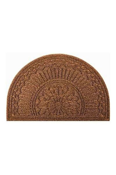 OPTIM DEKO Entrance Mat, Durable, Rubber and Polypropylene, Semicircle, DM04, Brown, 90 X 60 cm