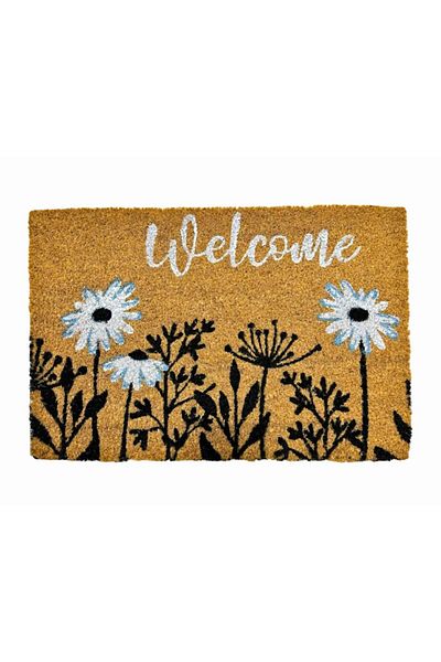 OPTIM DEKO Entrance Mat, Coconut Fiber and Rubber, Dm 56, WELCOME - 60x40 cm