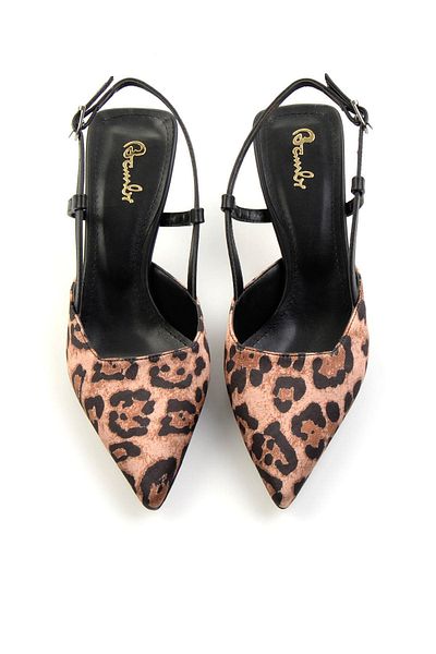 Bambi Pantofi clasici cu toc de damă Black Leopard K01231434304
