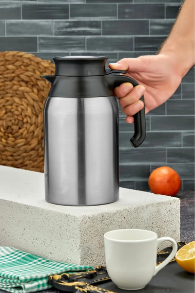 Yaren Style 2 Litre Çift Kat Paslanmaz Çelik Termos – Çay & Kahve Termosu | K...
