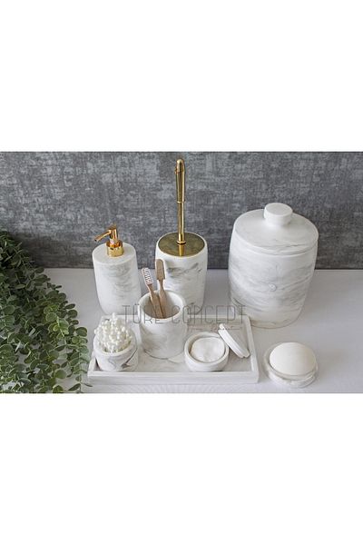 Ture Concept Marble Pattern Concrete Bathroom Set