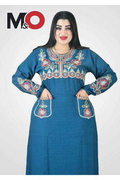 Genrise Embroidered reception jalabiya made of light and soft linen fabric that gives you a feeling of comfort and freshness