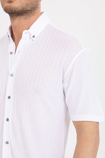 Klothy Men's Short Sleeve Slim Fit Knitted Shirt 2613