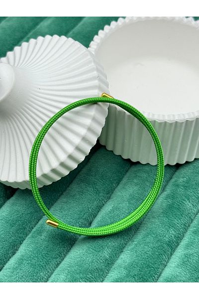 ilvesa shop Complete Magnet Adjustable Green Rope Bracelet and Anklet Model