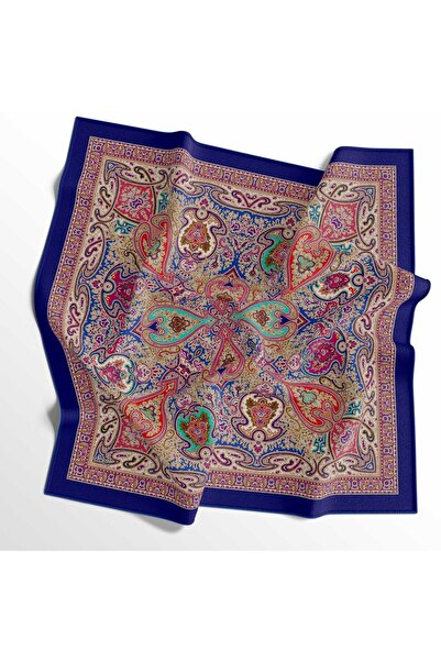 İpekal Eșarfă din bumbac moale - 05402-0109 90 X 90 Bleumarin deschis - 01