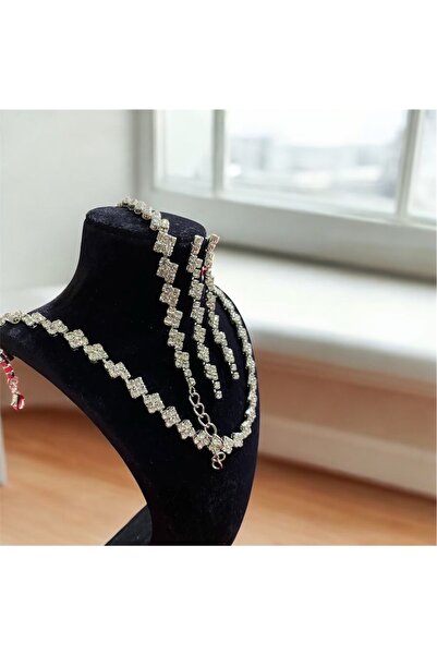 Perle Norie Su Yolu Taşlı Şık Bileklik Seti Özel Tasarım Parlak Su Yolu Model Takı Seti Özel Hediye Seçeneği