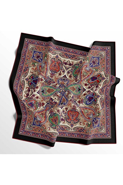 İpekal Eșarfă din bumbac moale - 05403-1018 90 X 90 Negru - 15