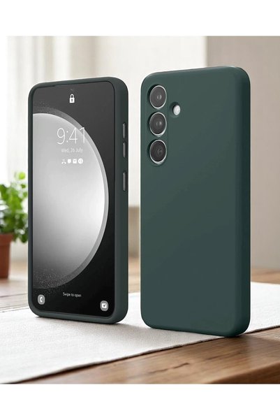 AKSEFİZZ حافظة متوافقة مع هاتف Samsung Galaxy S24، غطاء حماية ناعم بتصميم بسي...