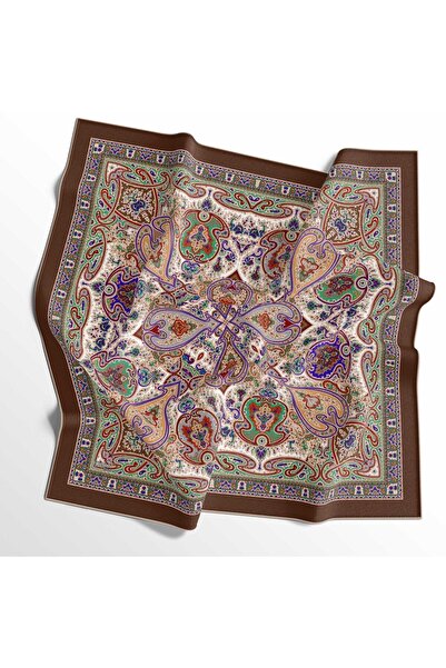 İpekal Μαλακό βαμβακερό κασκόλ - 05403-1018 90 X 90 Σκούρο καφέ - 11