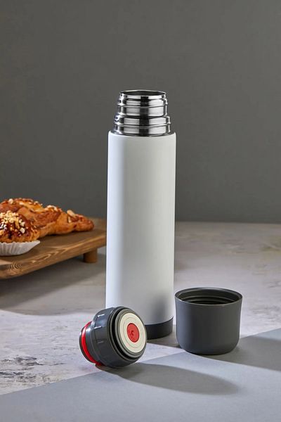 Yaren Style Leakproof Double Layer Stainless Steel Thermos – White |   For Tea Coffee |   Camping, Picnic, Office, Outdoor