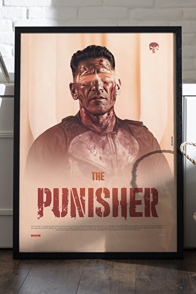 Duvarda Αφίσα Punisher με μαύρο ξύλινο πλαίσιο, Πίνακας Τοίχου Τηλεοπτικής Σε...