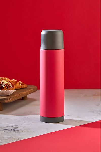 Yaren Style Leakproof Double Layer Stainless Steel Thermos – Red |   For Tea Coffee |   Camping, Picnic, Office, Outdoor