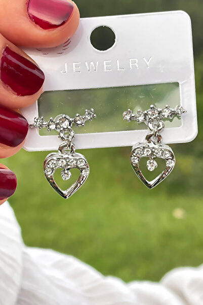 TAKIPORT أقراط على شكل قلب بفتحة واحدة