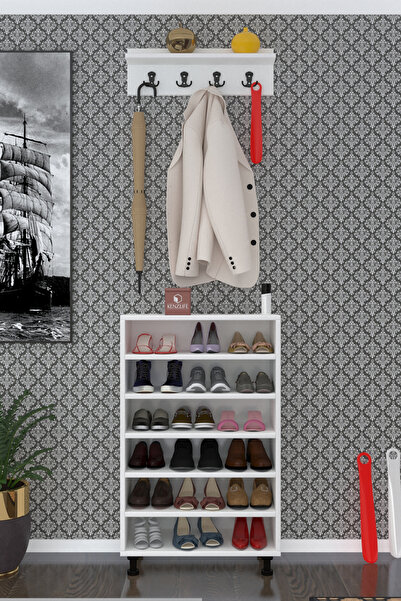 Kenzlife Portmanto Ayakkabılık Ve Askılık Kalçın6 Byzbyz 98*060*32 Onsekiz Çift Ayakkabı Kapasitesi