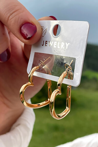 TAKIPORT Gold Color Heart Earrings
