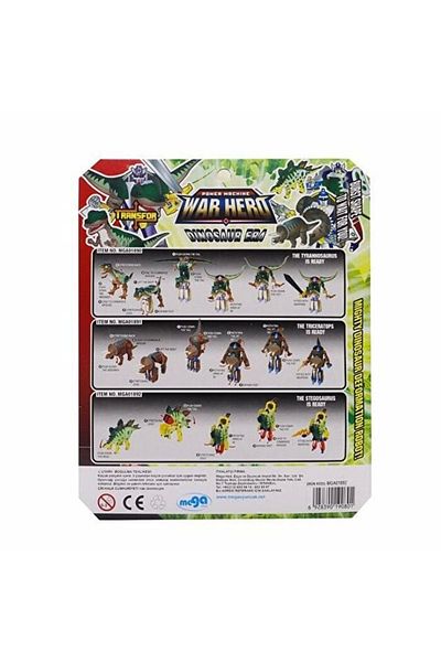LiderGlobal Warrior Dinosaur Transforming into Robot Stegosaurus