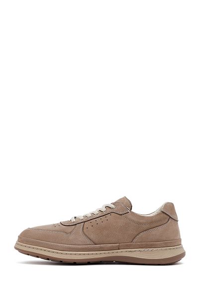 Derimod Men's Mink Lace-Up Nubuck Leather Sneaker 25Sfd6761V3