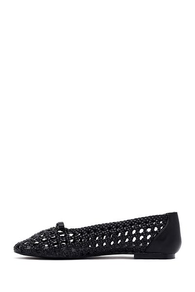Derimod Women's Black Braided Ballerinas 25Sfd443729