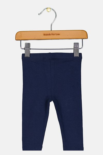 Fox Toddlers Girl Plain Pull On Leggings, Navy