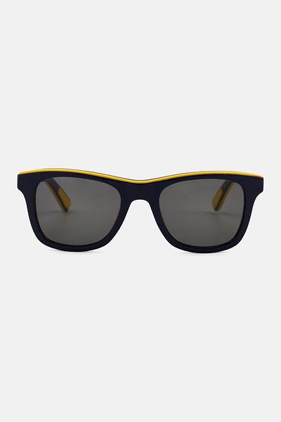 Lacoste Men L781SP Square Sunglasses, Blue/Yellow