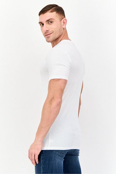Tommy John Men 2 Pack Crew Neck Short Sleeve Plain Under Shirt, White