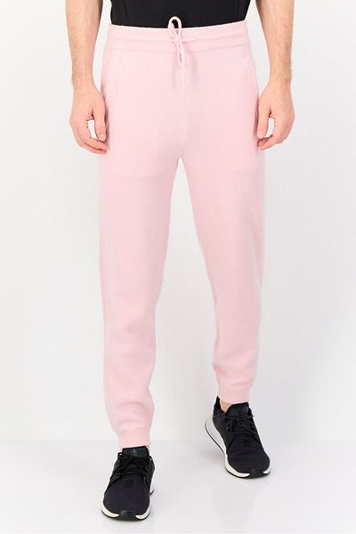 Esprit Men Regular Fit Knitted Cuffed Jogger Pants, Pink