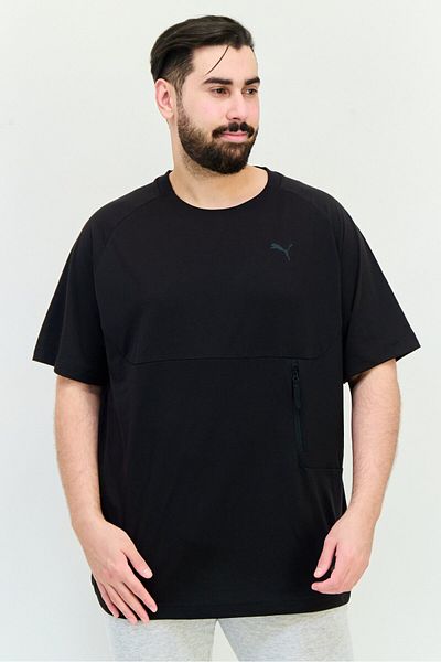 Puma Men Sportswear Fit Short Sleeve Brand Logo T-Shirt, Black