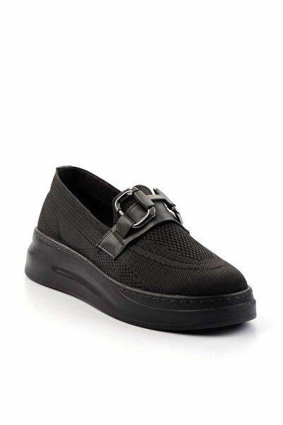 Bambi Siyah Kadın Loafer Ayakkabı K01320302482