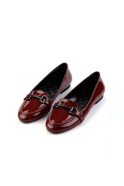 Bambi Burgundy Women's Ballerina Ballerina K01043060508