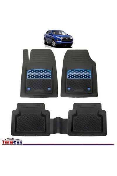 TEAMCAR Car Mats ® Type Tray Compatible Mitsubishi Asx Ii (2023–PRESENT) - Suv Blue