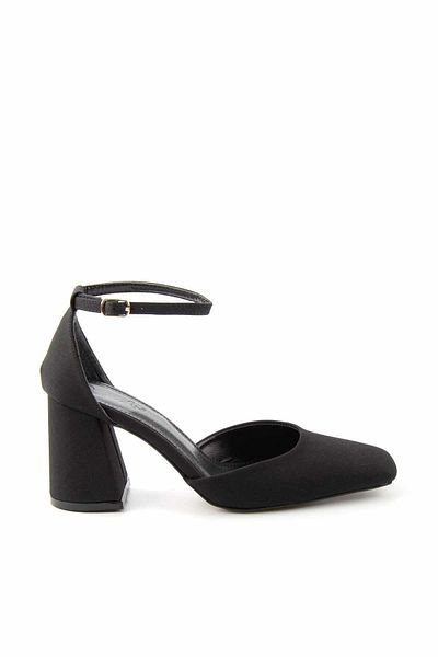 Bambi Matte Black Women's Classic Heeled Shoes K01209010038