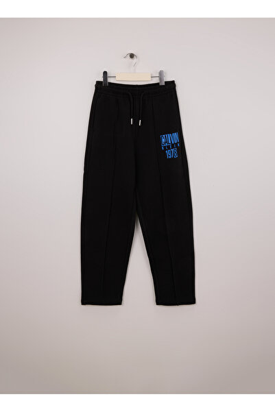 Calvin Klein Straight Paça Siyah Erkek Çocuk Eşofman Altı IB0IB02483BEH