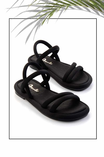Bambi Black Stretch Women's Sandals K 05499010017