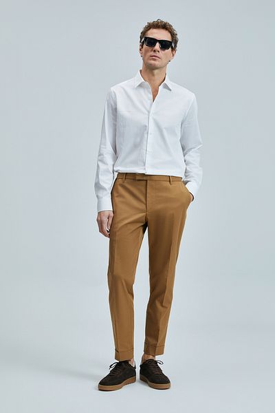 Lufian Farla Men's Basic Shirt Regular Fit White