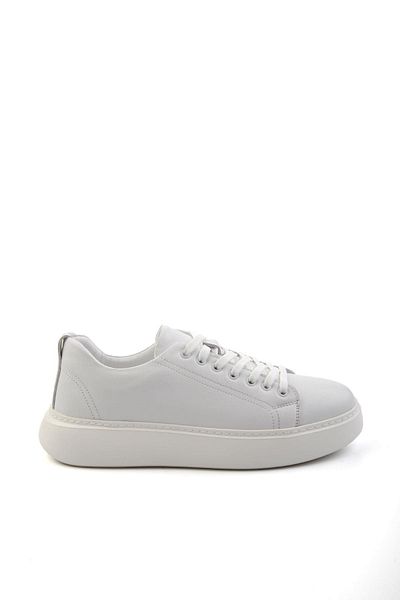 Bambi Λευκό Δερμάτινο Ανδρικό Sneaker E01759700003