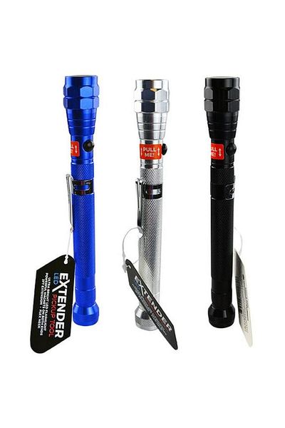 Generic erorex Ultra Bright LED Flashlight Magnetic Extender Pick-Up Tool with Laser Assorted Color 22583FAM