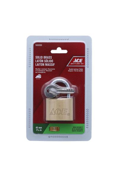 Generic قفل ACE من النحاس الصلب، بني، مقاس 40 مم