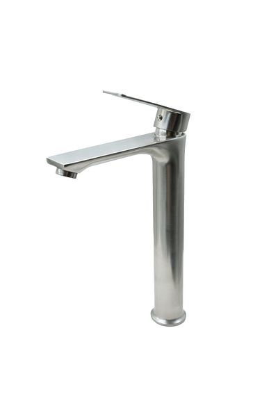AKSU AKSU Italian matte silver long basin mixer