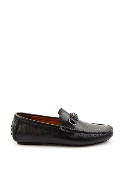 Bambi Μαύρα Δερμάτινα Ανδρικά Παπούτσια Loafer E01547007540