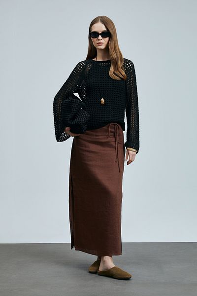 Lufian Kırke Women's Cotton Sweater Black
