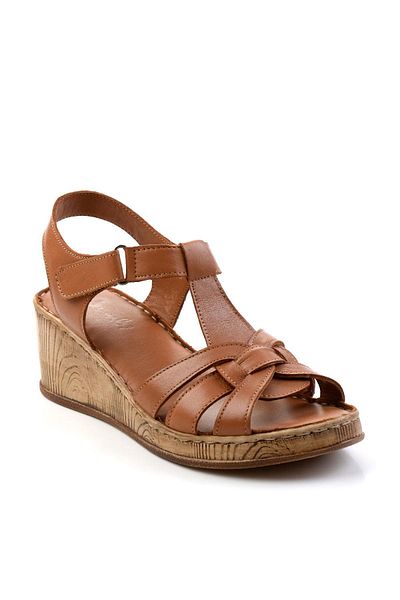 Bambi Taba Leather Women's Sandals K05552000503