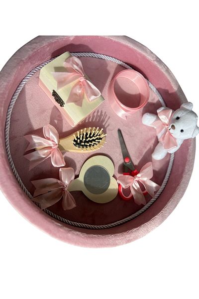 Botez Cake/Cake Cutting Tray Set – Velvet – Powder