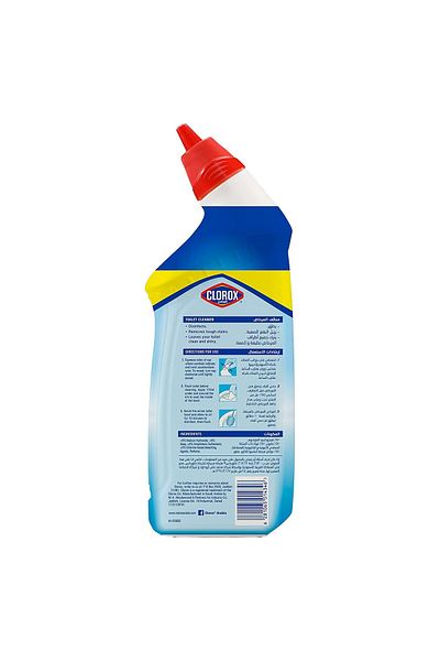 Clorox Toilet Cleaner Original Scent with Bleach 709 ml Powerful Disinfecting Gel for Tough Stains